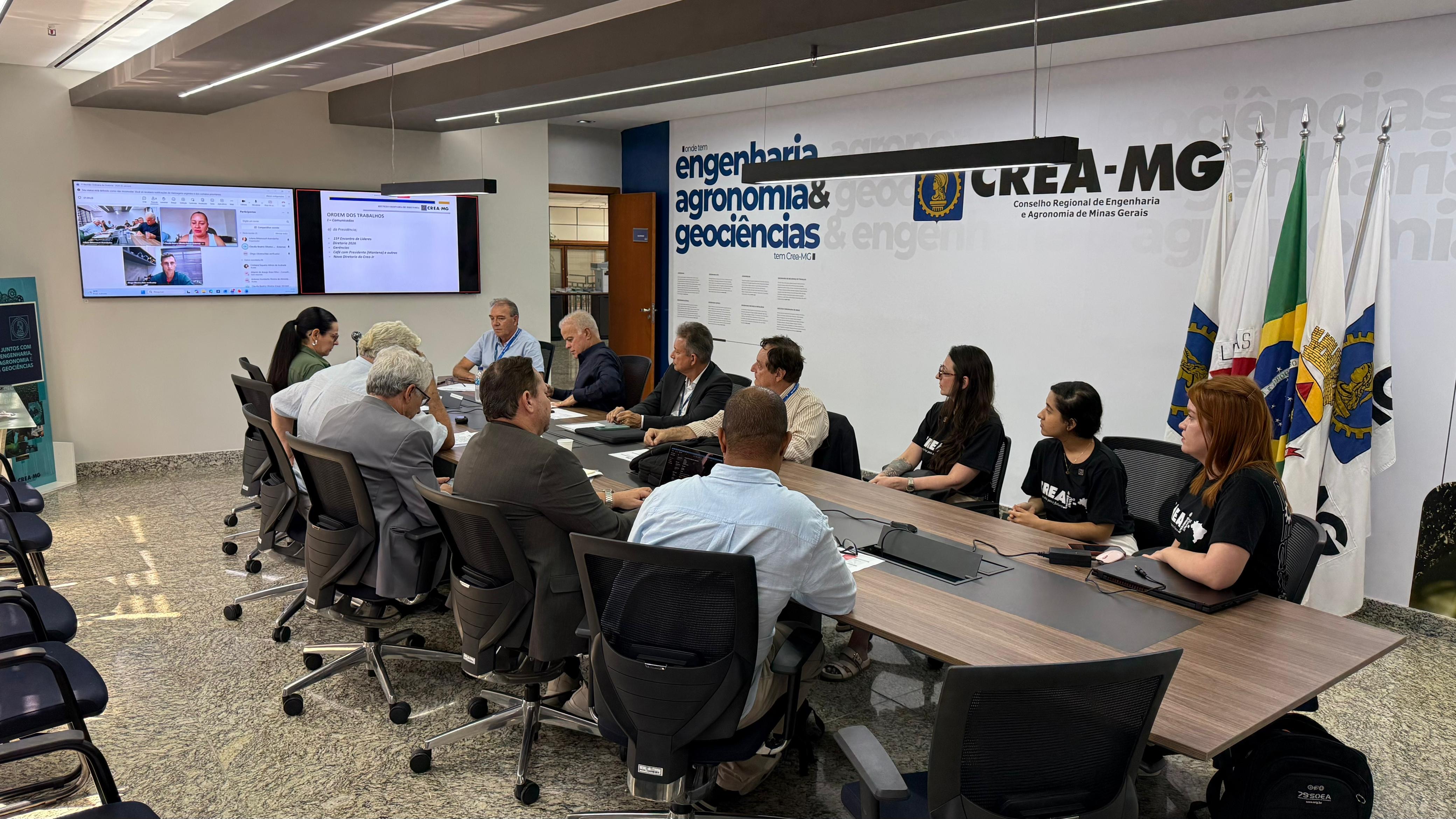 Presidência e Diretorias do Crea Jr-MG em agendas junto ao Crea-MG
